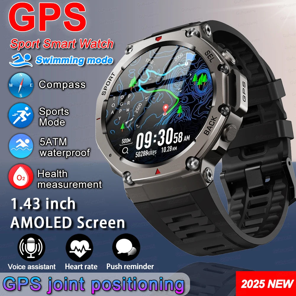 Rugged GPS Outdoor Sports Smart Watch  - 4 - ss | ONEFY.SHOP