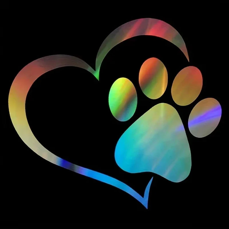 Heart Dog Pet Car Sticker - 5 - cs | ONEFY.SHOP