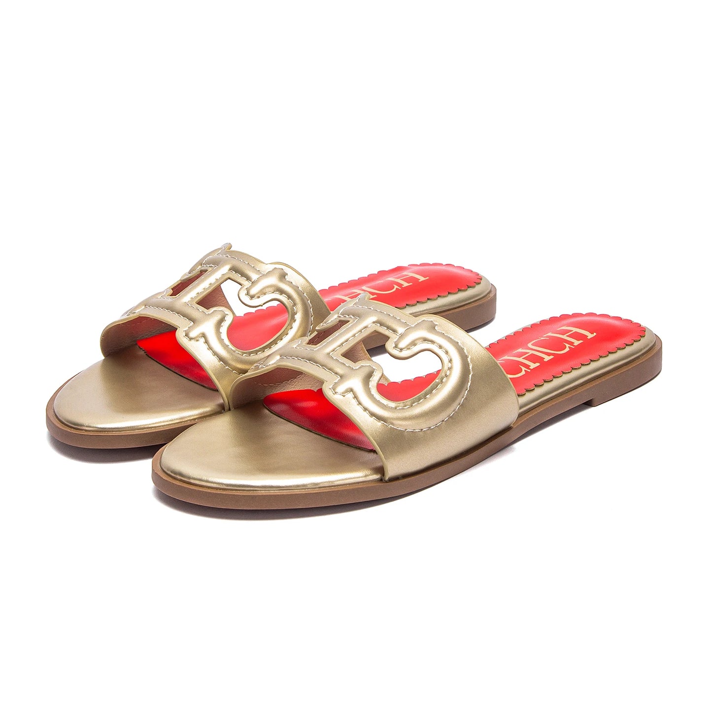 Monogrammed Flat Slide Sandal Collection  - 2 - gn  | ONEFY.SHOP