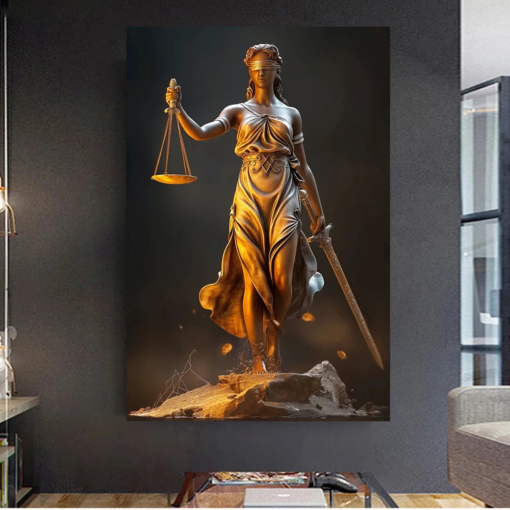 Dramatic Lady Justice Canvas Wall Art - 6 - he | ONEFY.SHOP