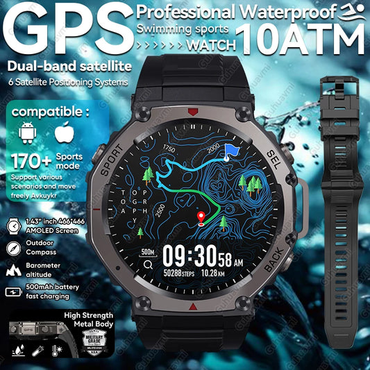 Rugged GPS Outdoor Sports Smart Watch  - 4 - ss | ONEFY.SHOP