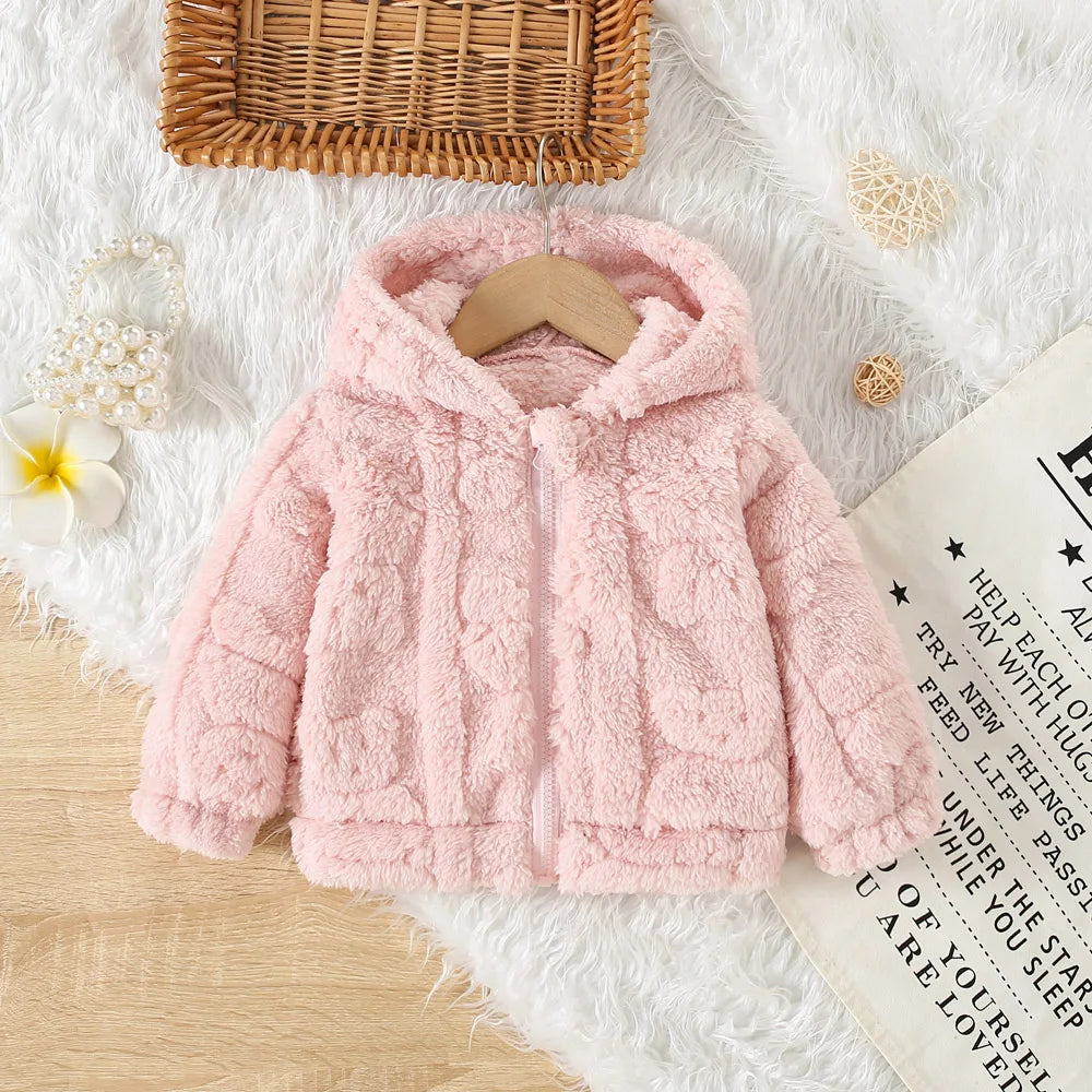 Baby Girl Fleece Jacket - 9 - kn | ONEFY.SHOP