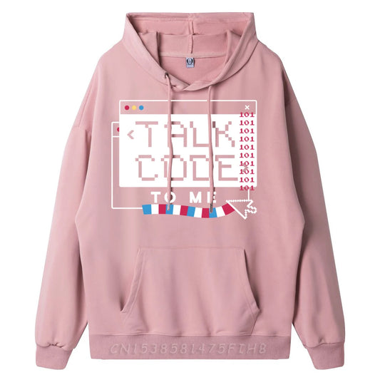 Talk Code To Me" Retro Terminal Graphic Hoodie - 2 - ps  | ONEFY.SHOP