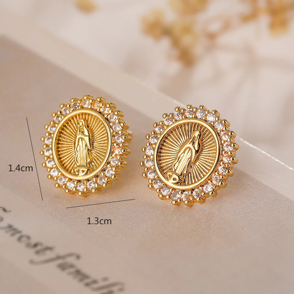Religious Women Drop Earrings - 8 - js | ONEFY.SHOP