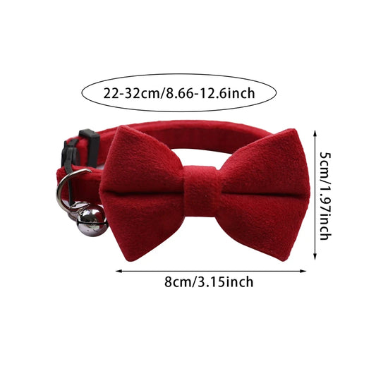 Bow Velvet Cat Collar - 5 - pn | ONEFY.SHOP