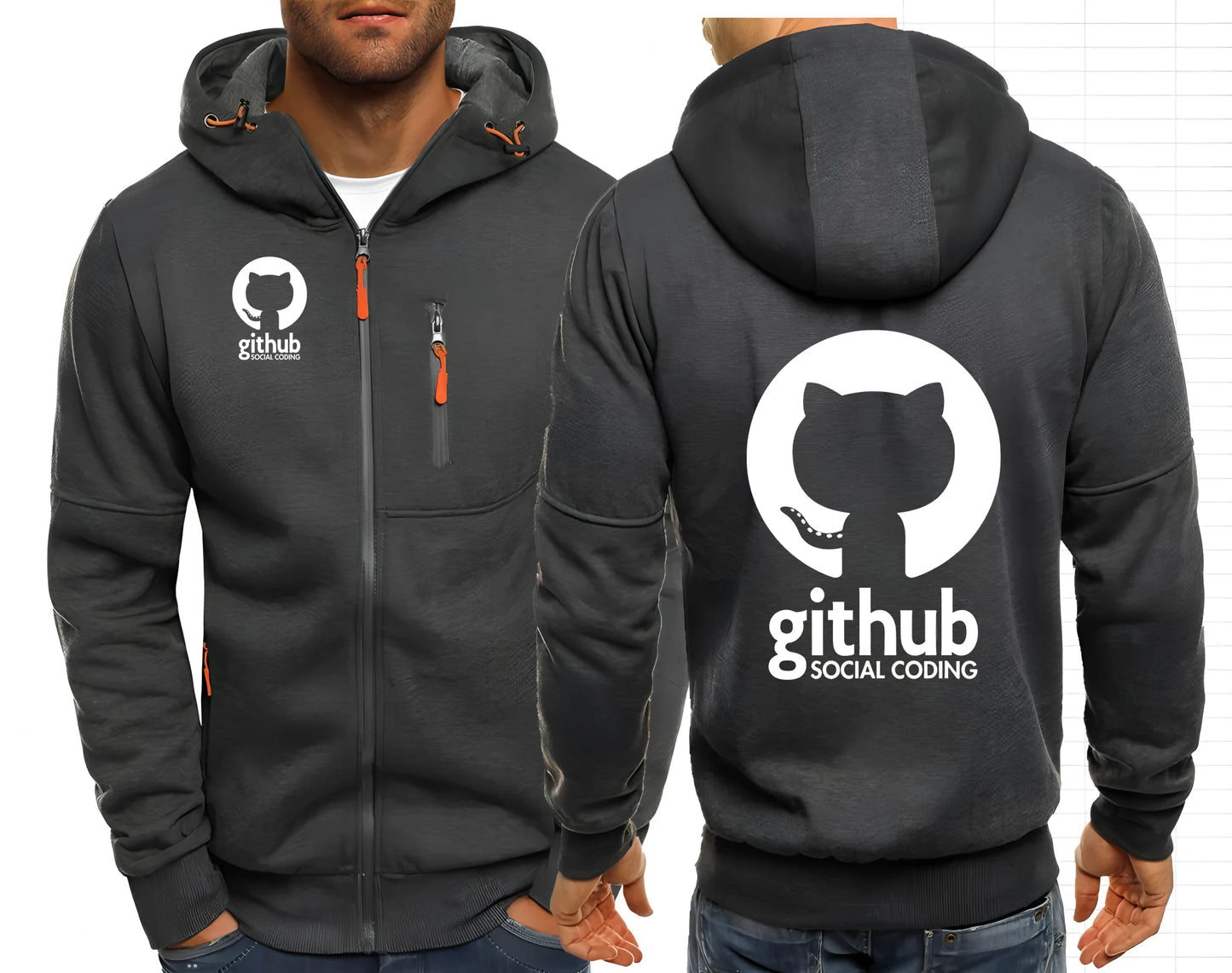 GitHub Social Coding Hoodie - 2 - ps | ONEFY.SHOP
