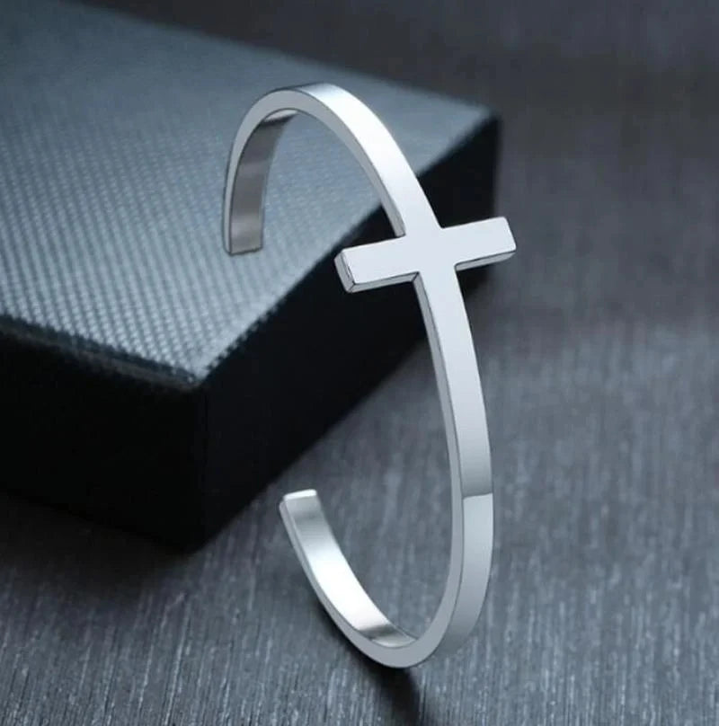 Christian Cross Cuff Bracelet - 8 - js | ONEFY.SHOP