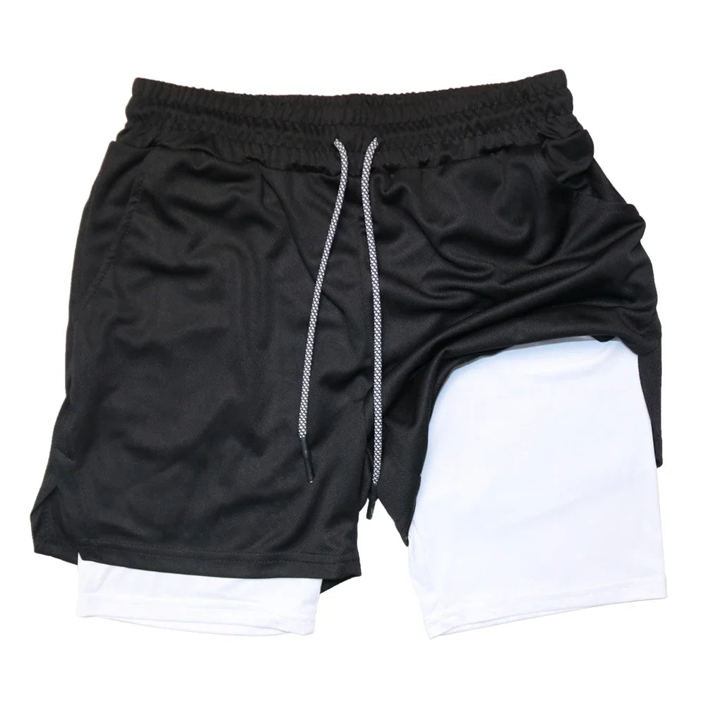 2-in-1 Men's Quick-Dry Training Shorts - 4 - fs | ONEFY.SHOP