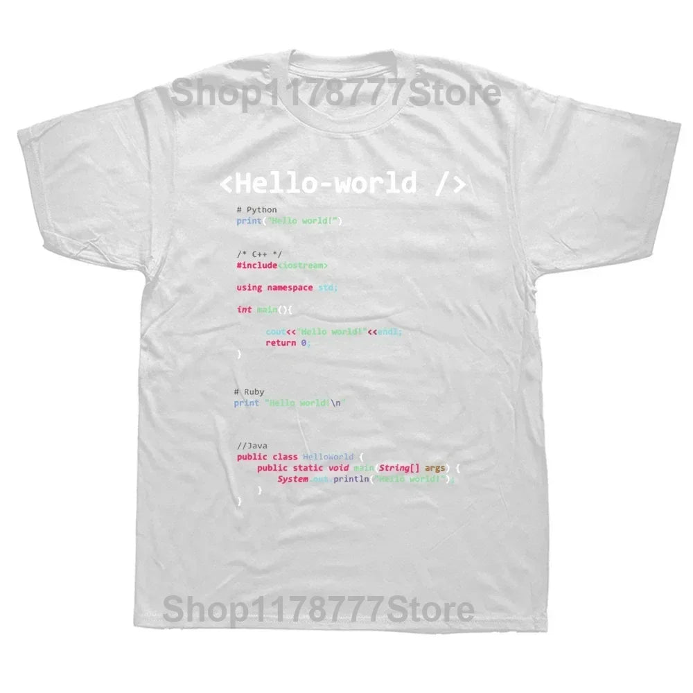 Hello World T-Shirt - 2 - ps  | ONEFY.SHOP