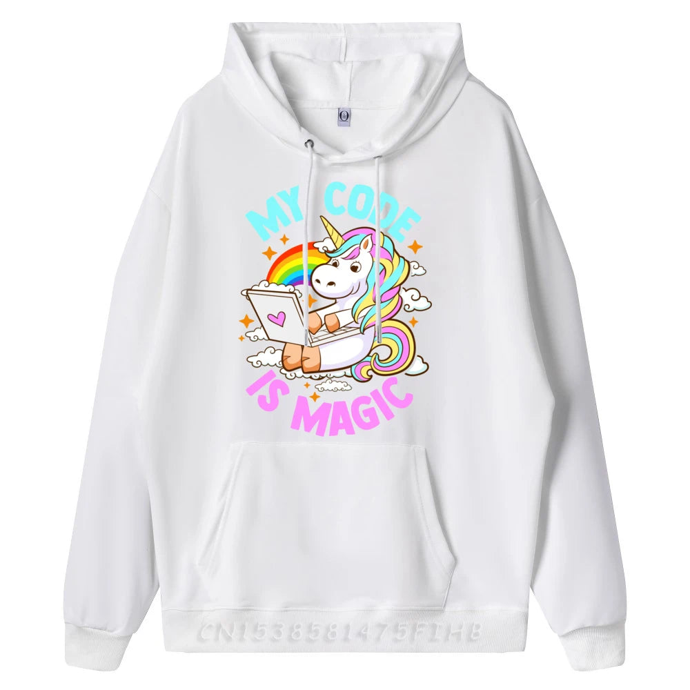 My Code Is Magic" Unicorn Developer Hoodie - 2 - ps | ONEFY.SHOP