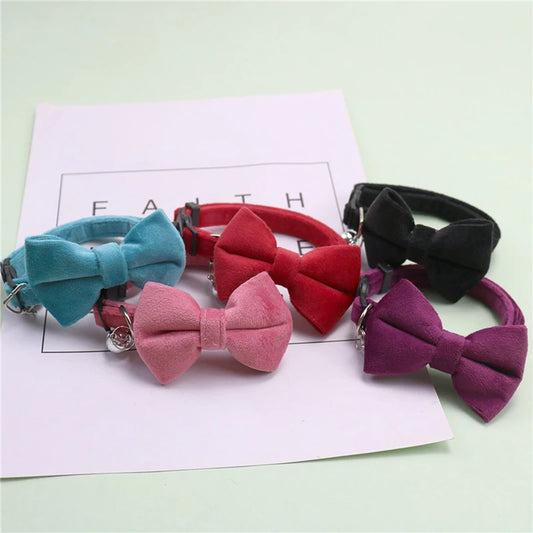 Bow Velvet Cat Collar - 5 - pn | ONEFY.SHOP