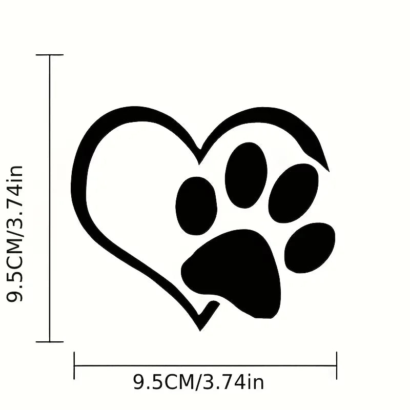 Heart Dog Pet Car Sticker - 5 - cs | ONEFY.SHOP
