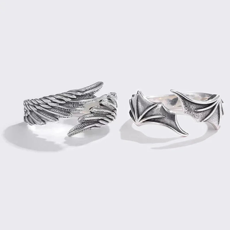 Symbolic Wing Adjustable Cuff Ring - 2 - gn | ONEFY.SHOP