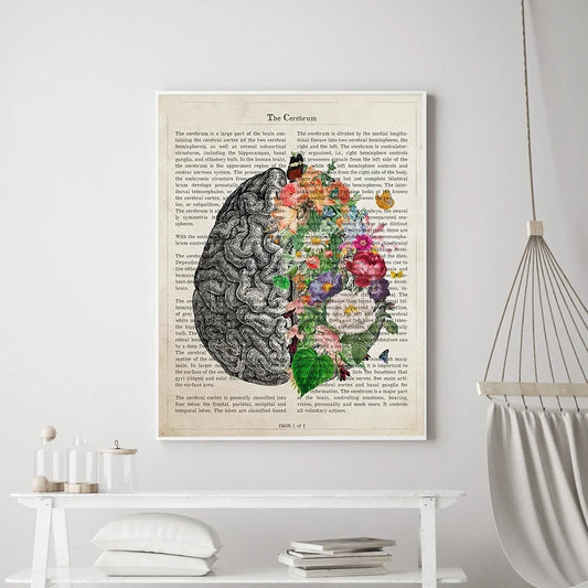 Brain Flower Anatomy Art - 2 - ds  | ONEFY.SHOP