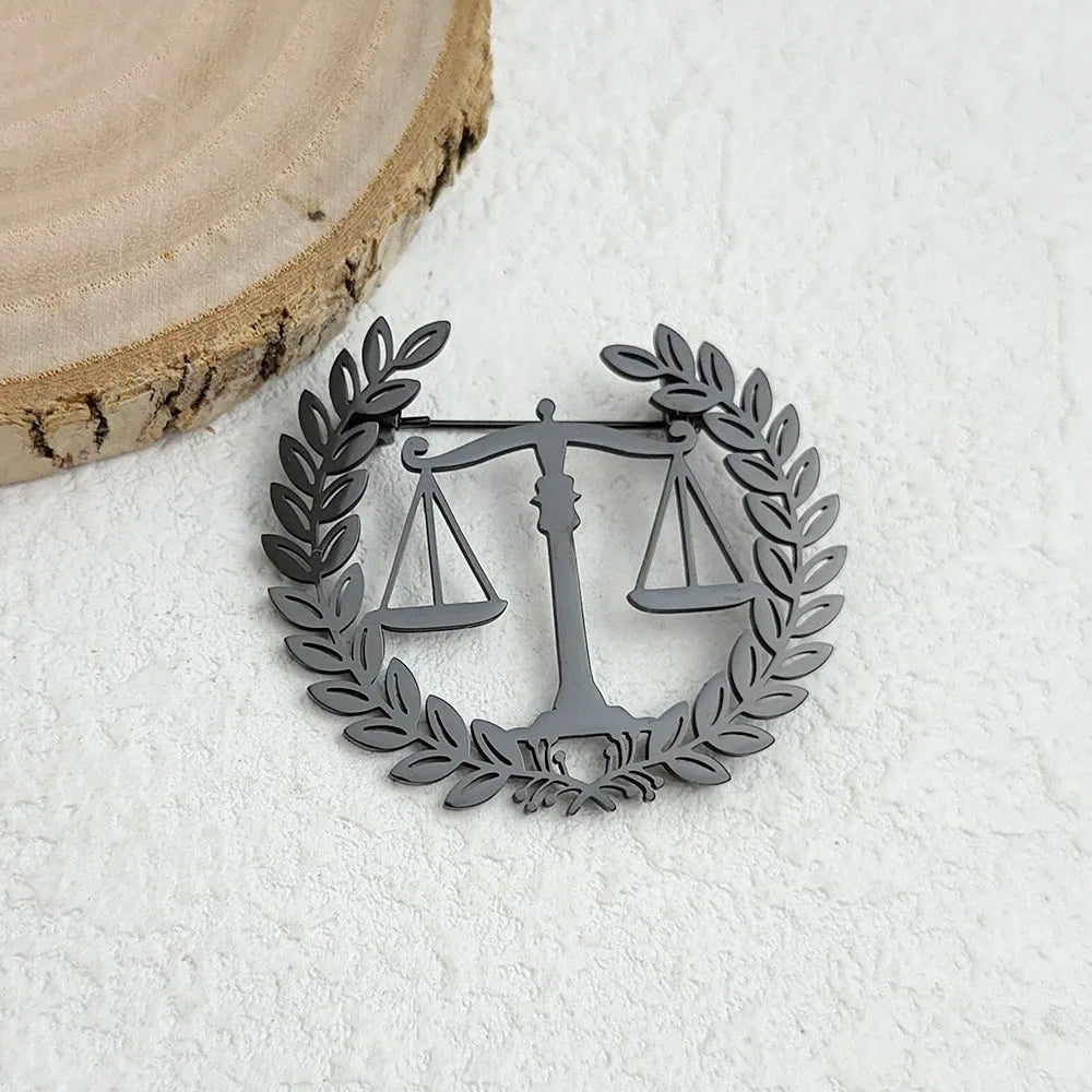 Justice Balance Lapel Pin - 2 - aw | ONEFY.SHOP