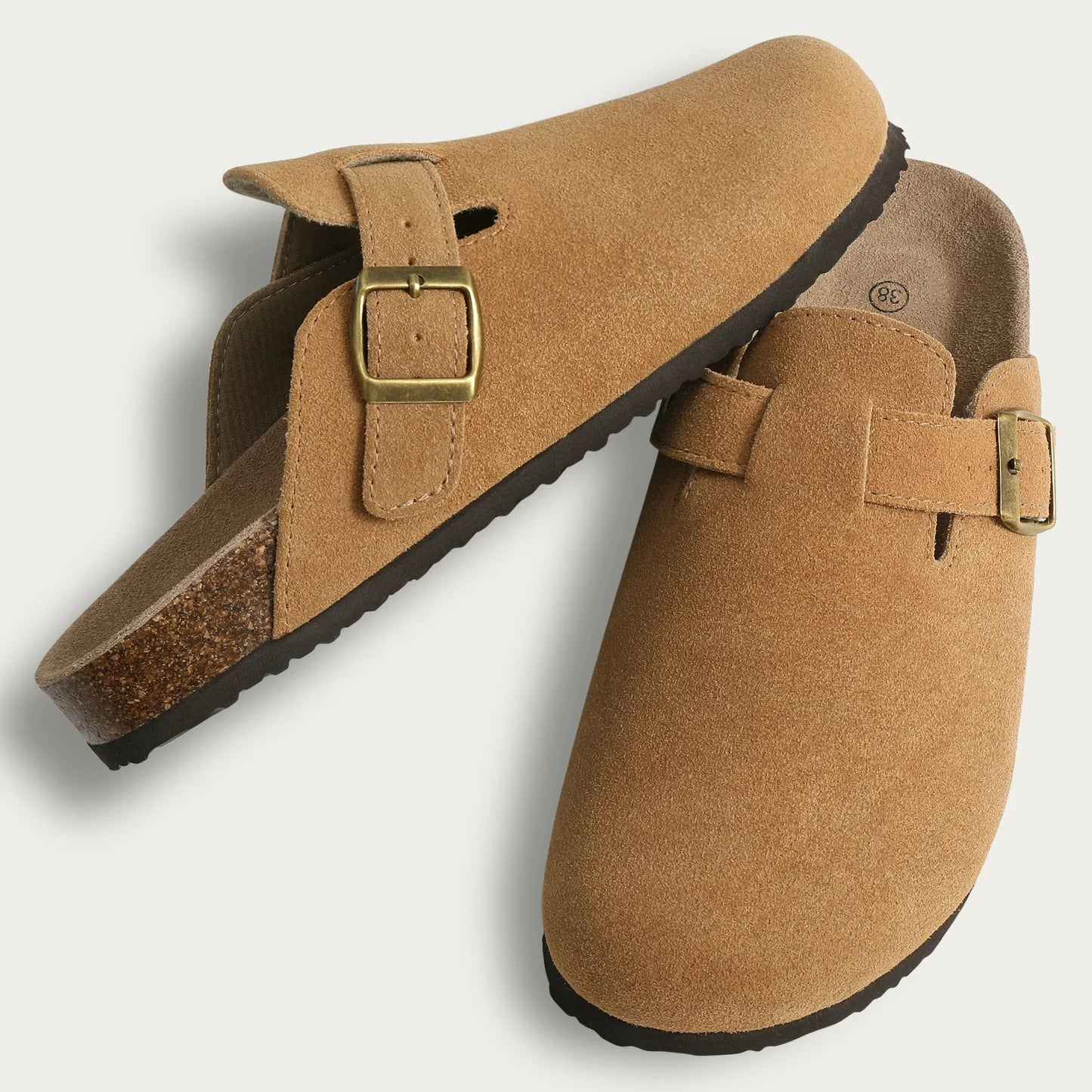 Casual Buckled Clog Cork Base Slipper Collection - 2 - gn | ONEFY.SHOP