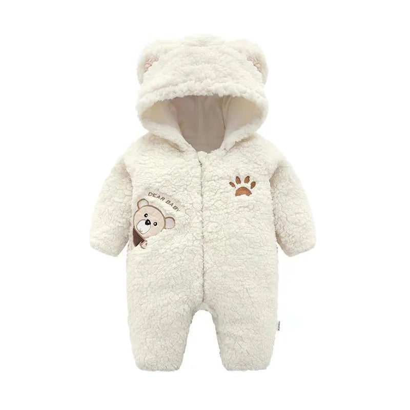 Bear Embroidered Baby Jumpsuit - 9 - kn | ONEFY.SHOP