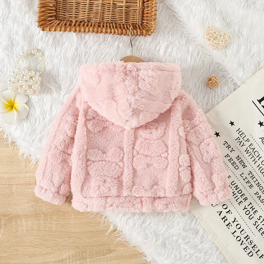 Baby Girl Fleece Jacket - 9 - kn | ONEFY.SHOP