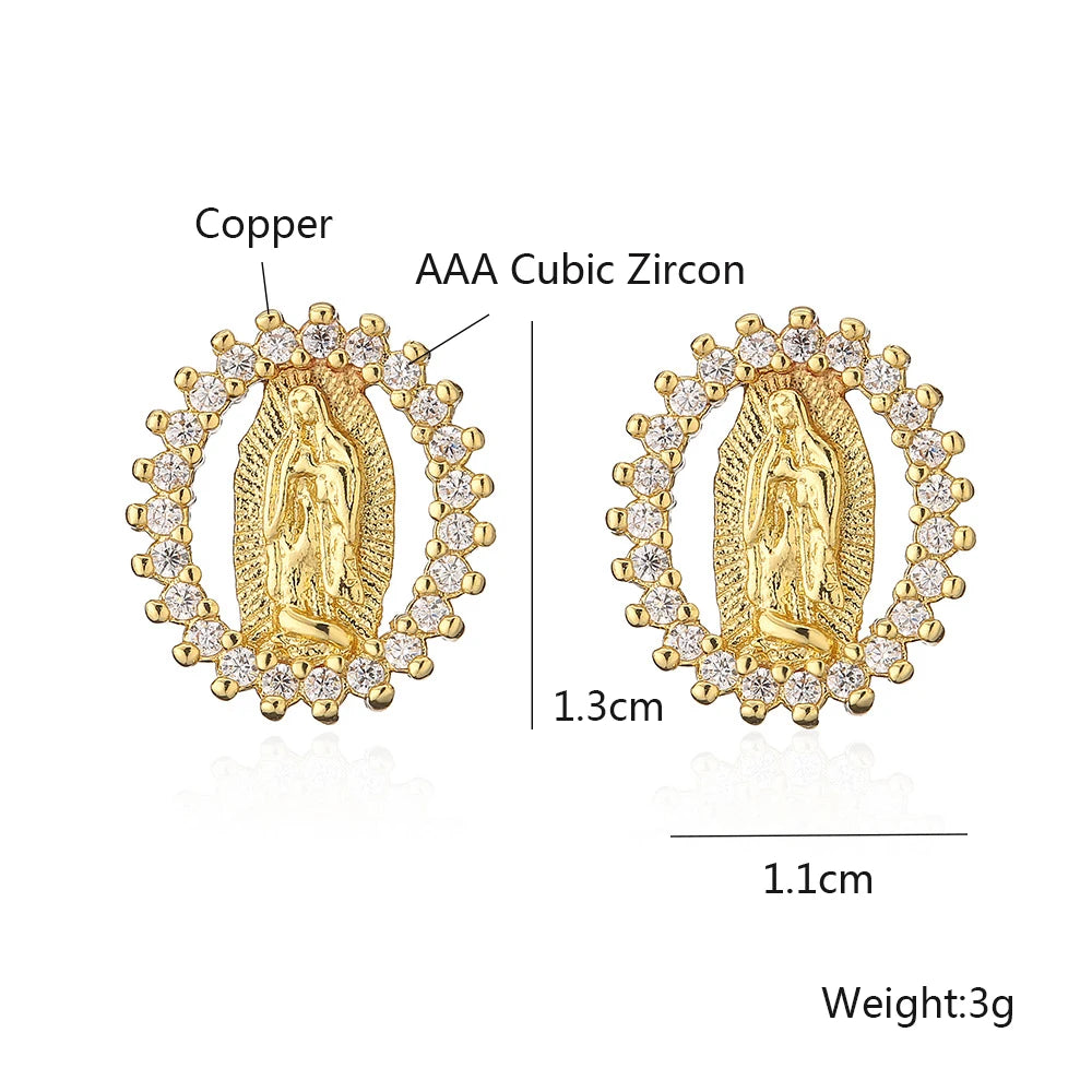 Religious Women Drop Earrings - 8 - js | ONEFY.SHOP