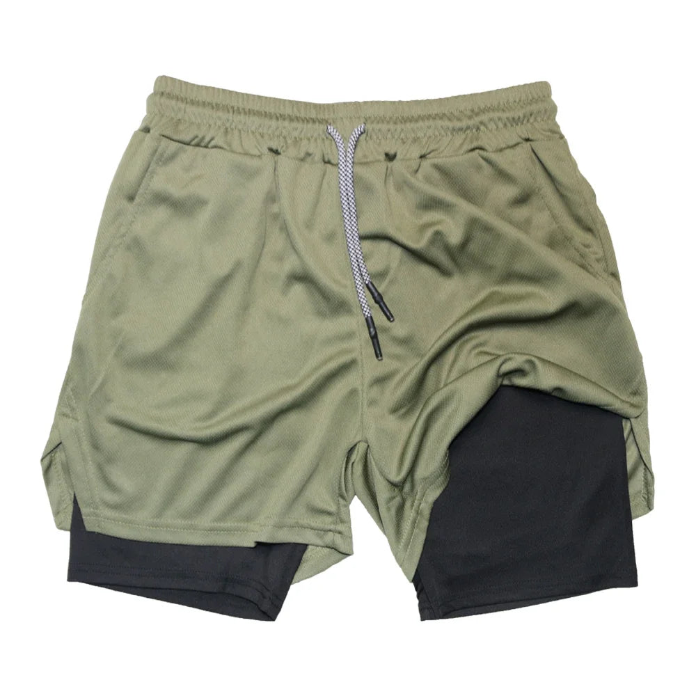 2-in-1 Men's Quick-Dry Training Shorts - 4 - fs | ONEFY.SHOP