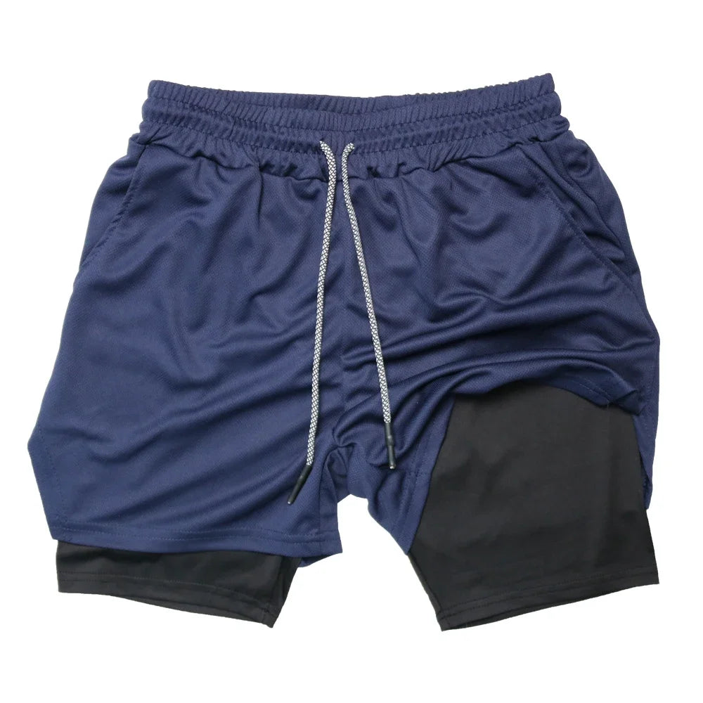 2-in-1 Men's Quick-Dry Training Shorts - 4 - fs | ONEFY.SHOP