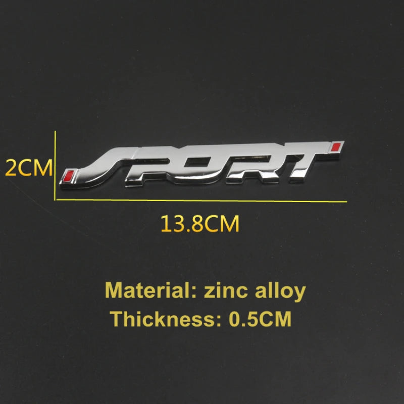 Metal 3D Sport Sticker Trunk - 3 - cs | ONEFY.SHOP