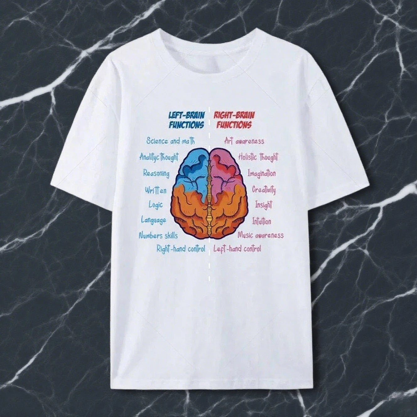 Anatomy of the Brain Psychology T-Shirt - 2 - ds | ONEFY.SHOP