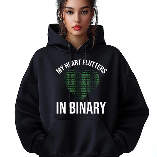 My Heart Flutters in Binary T-Shirt - 2 - ps | ONEFY.SHOP