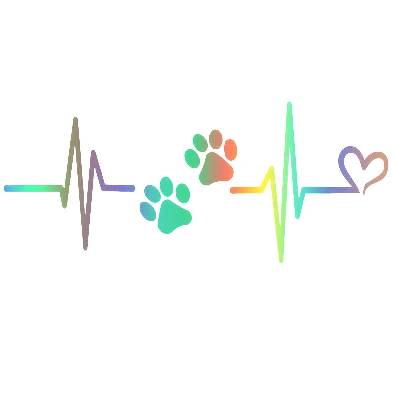 Heartbeat Love Dog Sticker - 3 - cs | ONEFY.SHOP