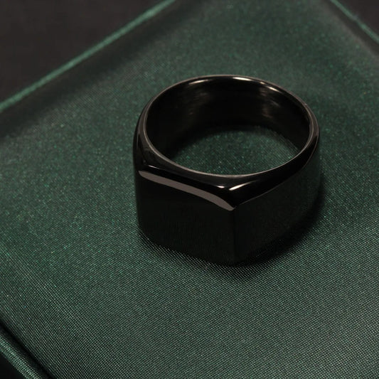 Men's Square Signet Ring - 2 - gn | ONEFY.SHOP