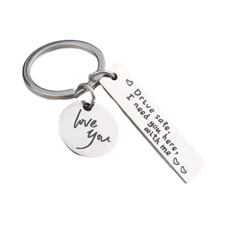 Engraved "Drive Safe" Message Keychain - 7 -  rs | ONEFY.SHOP