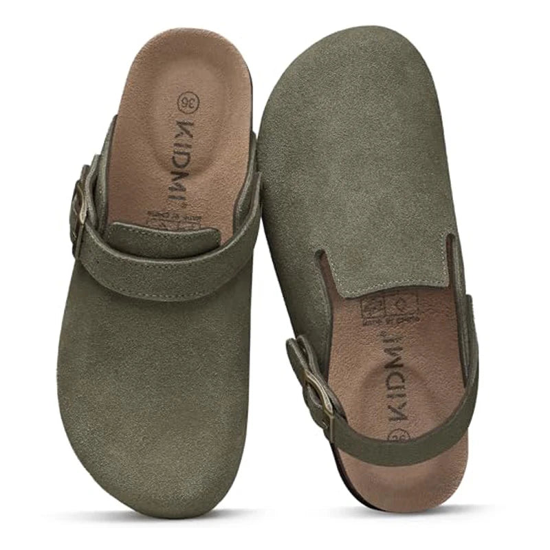 Classic Suede-Look Adjustable Clog Slipper - 2 - gn | ONEFY.SHOP