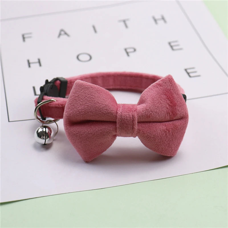 Bow Velvet Cat Collar - 5 - pn | ONEFY.SHOP