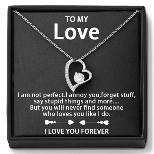 Forever Love Heart Pendant Necklace - 7 -  rs | ONEFY.SHOP