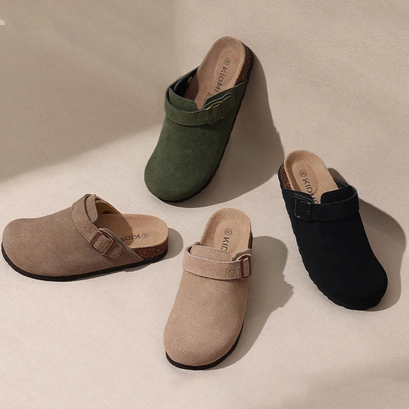 Classic Suede-Look Adjustable Clog Slipper - 2 - gn | ONEFY.SHOP