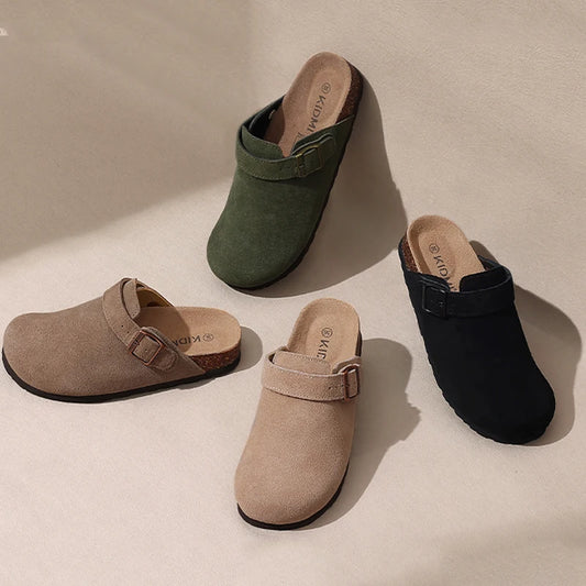 Classic Suede-Look Adjustable Clog Slipper - 2 - gn | ONEFY.SHOP