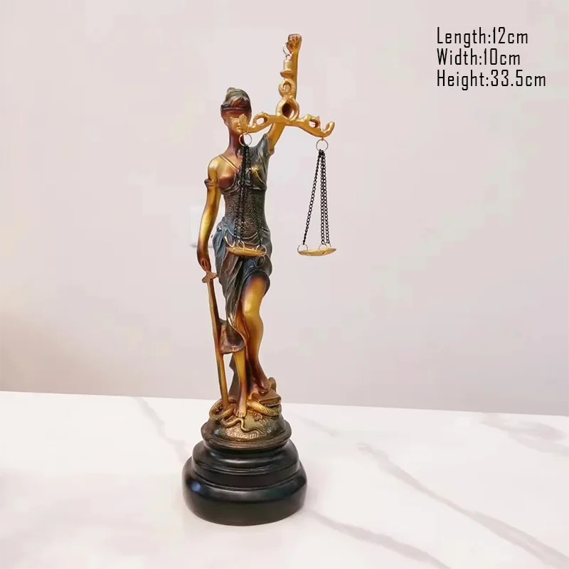 Patina & Bronze Lady Justice Statue - 2 - aw | ONEFY.SHOP
