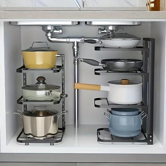 Adjustable Pot Rack Organizer - 6 - oe | ONEFY.SHOP