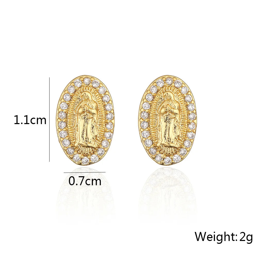 Religious Women Drop Earrings - 8 - js | ONEFY.SHOP