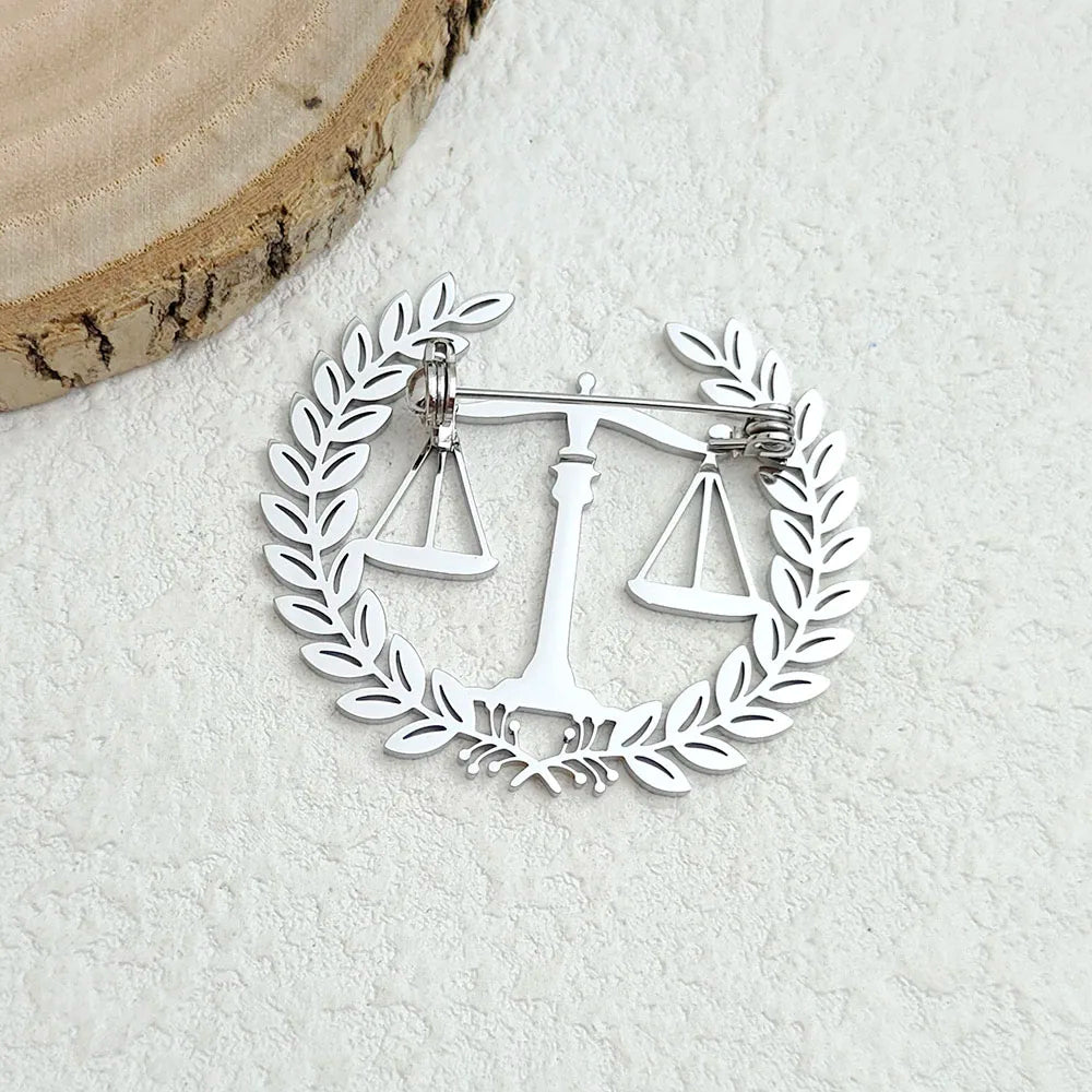 Justice Balance Lapel Pin - 2 - aw | ONEFY.SHOP