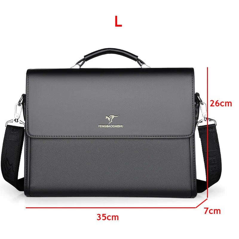 Work Business Leather Briefcase - 2 - aw | ONEFY.SHOP