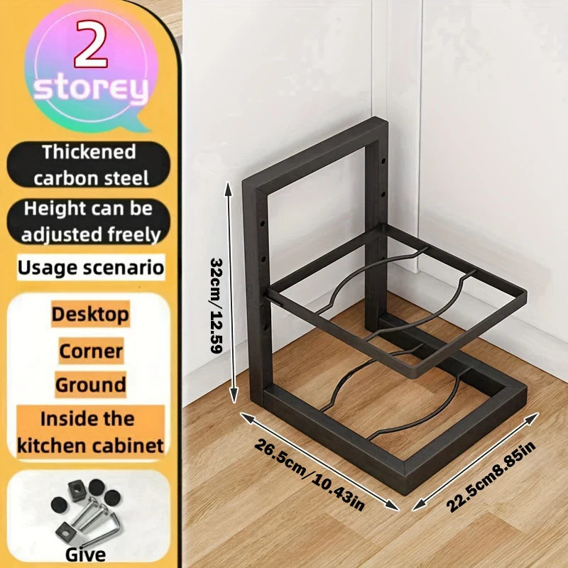 Adjustable Pot Rack Organizer - 6 - oe | ONEFY.SHOP