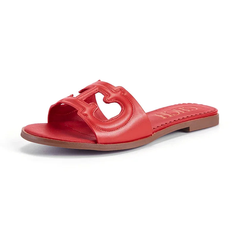 Monogrammed Flat Slide Sandal Collection  - 2 - gn  | ONEFY.SHOP