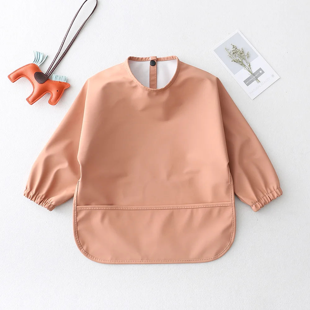 Baby Feeding Bibs With Long Sleeves - 9 - ks | ONEFY.SHOP