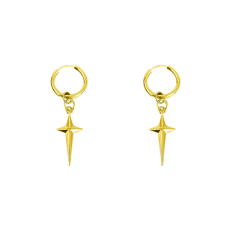 Gold/Silver Cross Pendant Earrings - 8 - js | ONEFY.SHOP