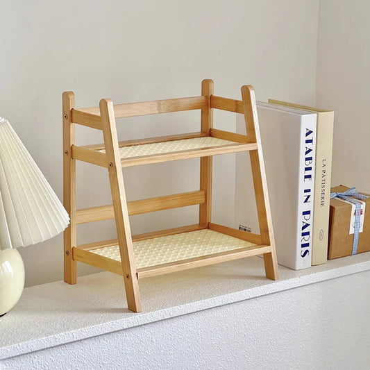 Coffee Rack Countertop Storage Bamboo - 6 - km | ONEFY.SHOP