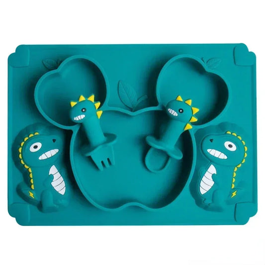 Dinosaur Bowl Plates with Spoon - 9 - bs | ONEFY.SHOP
