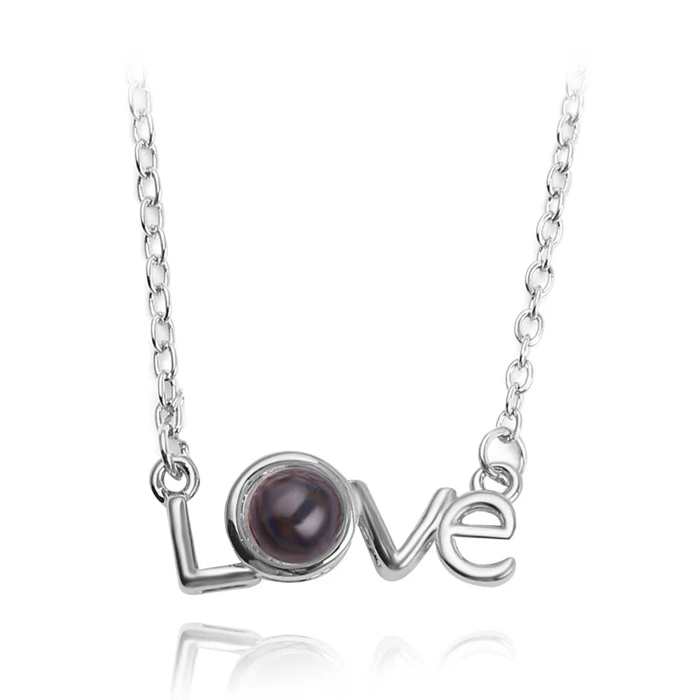 I Love You Projection Heart Pendant Necklace - 7 -  rs | ONEFY.SHOP