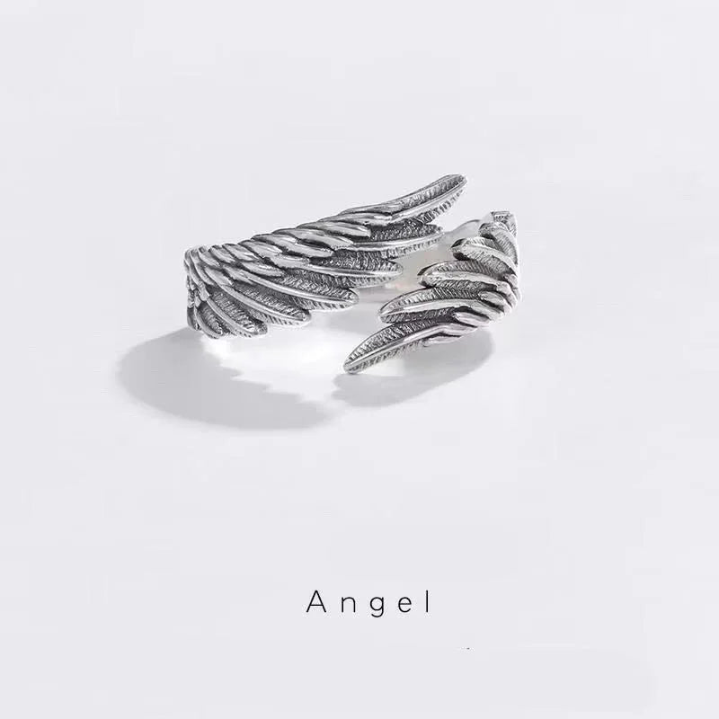 Symbolic Wing Adjustable Cuff Ring - 2 - gn | ONEFY.SHOP