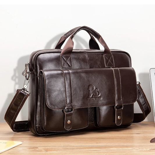 Leather Briefcase - 2 - aw | ONEFY.SHOP